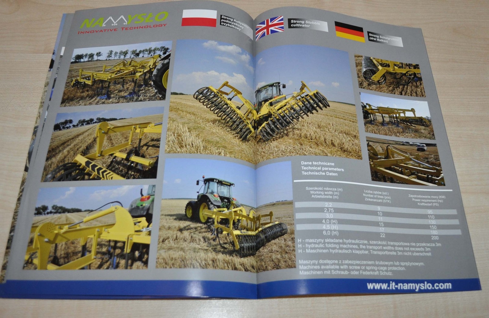 2015 Namyslo Agricultural Machinery Polska Brochure Prospekt