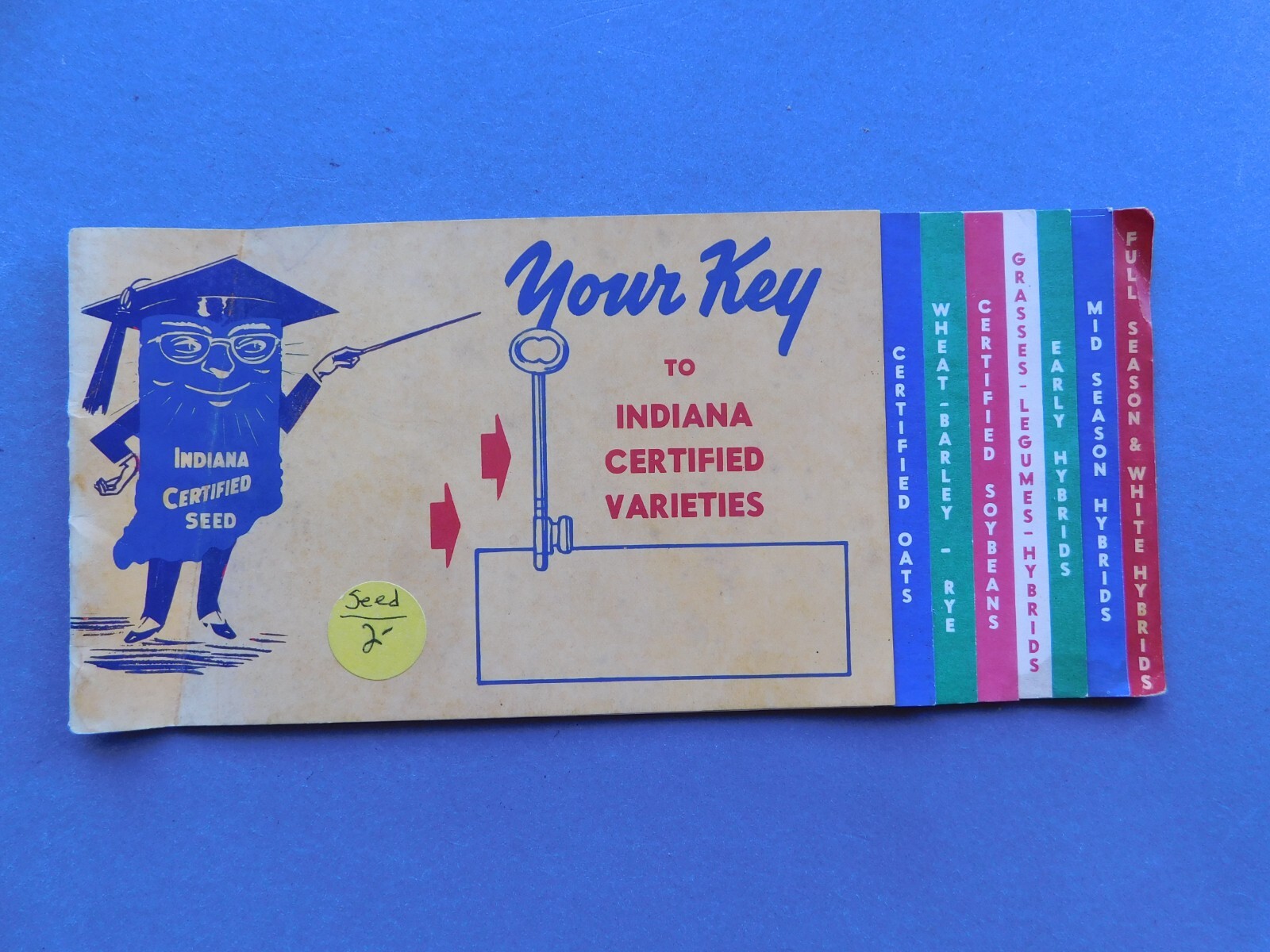 Indiana Certified Seed: Key to Varieties – 1954 Regional Small Grain Seeds recom