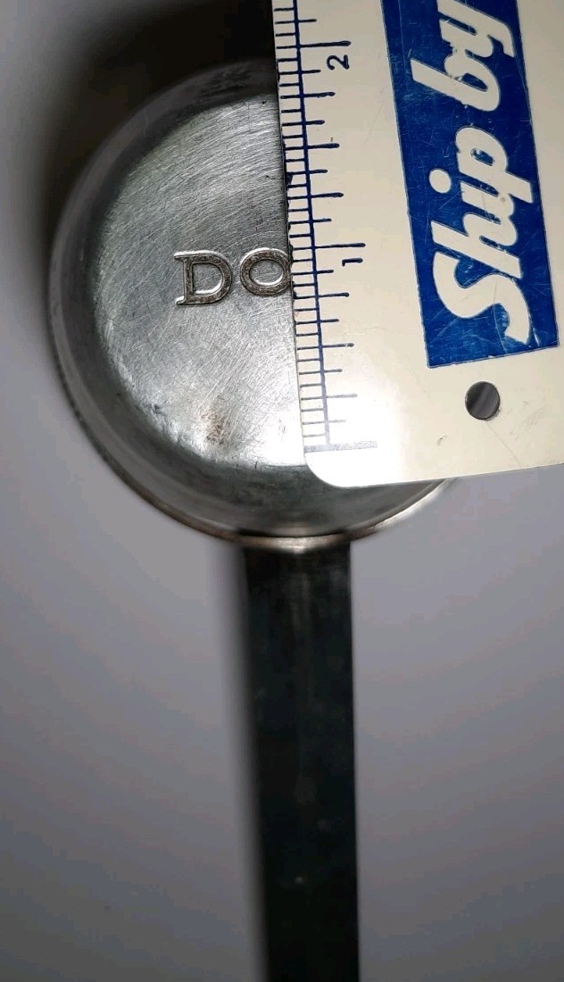 Vtg Dow Chemical Metal Measuring Dip Ladle Long Handle Aluminum Fertilizer 8 Oz