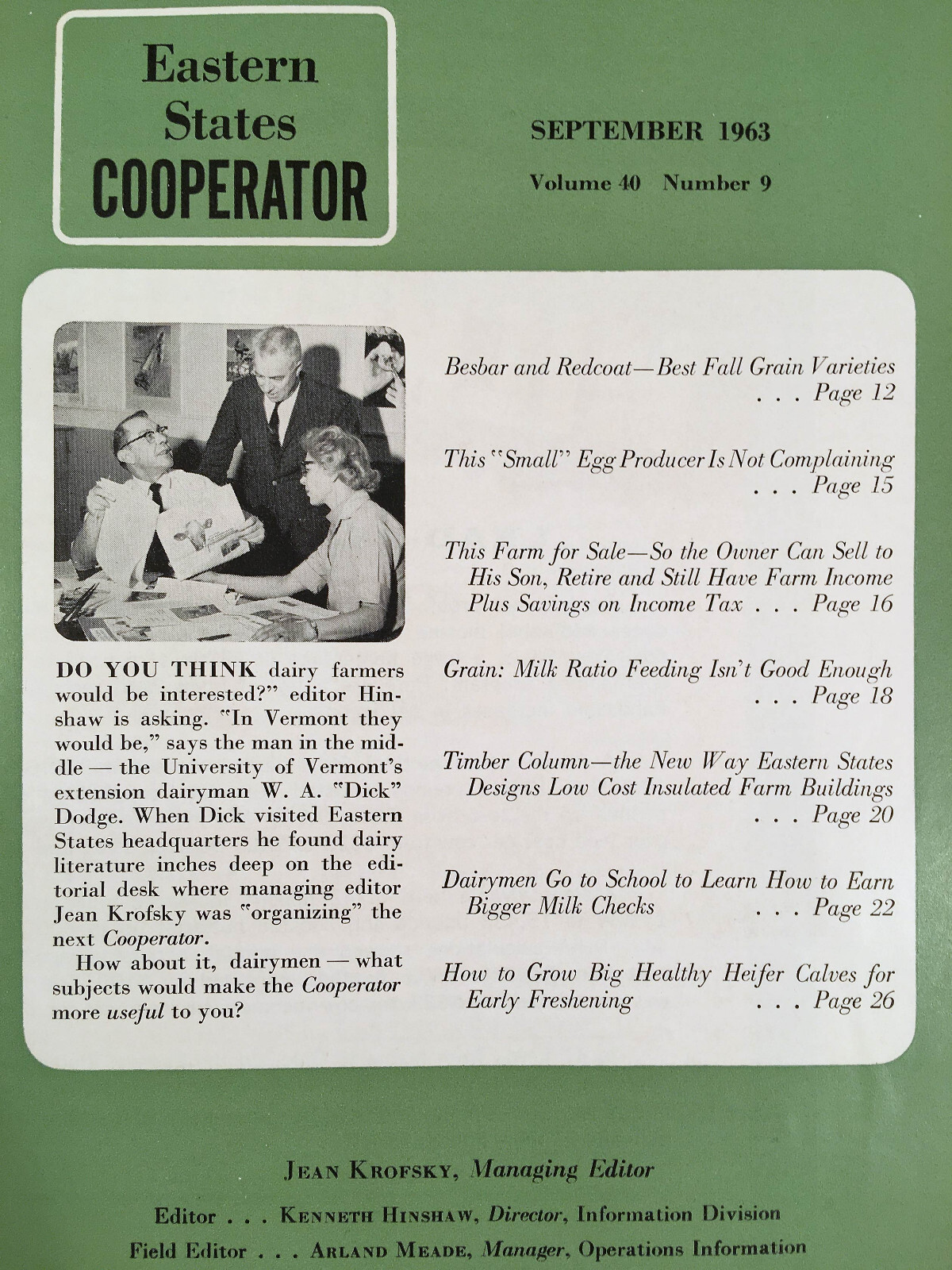 September 1963 AGWAY EASTERN STATES COOPERATOR Magazine