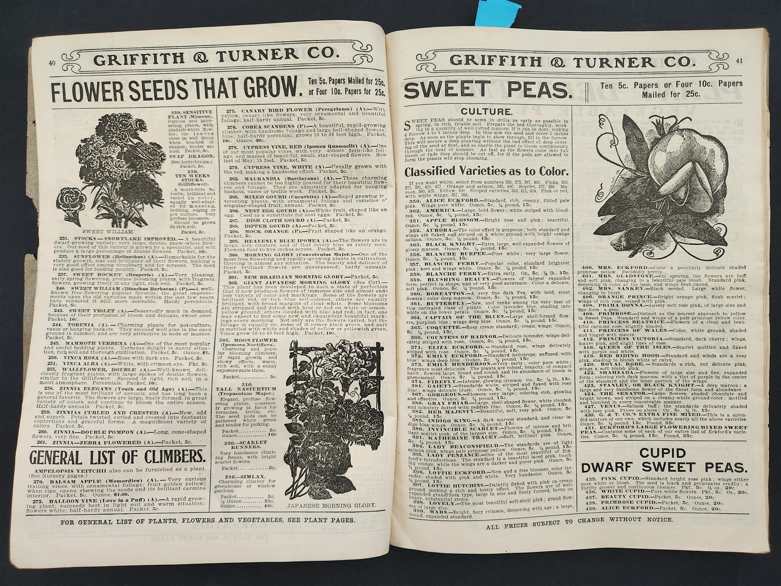 1905 antique GRIFFITH TURNER baltimore md FARM GARDEN SUPPLY CATALOG agriculture