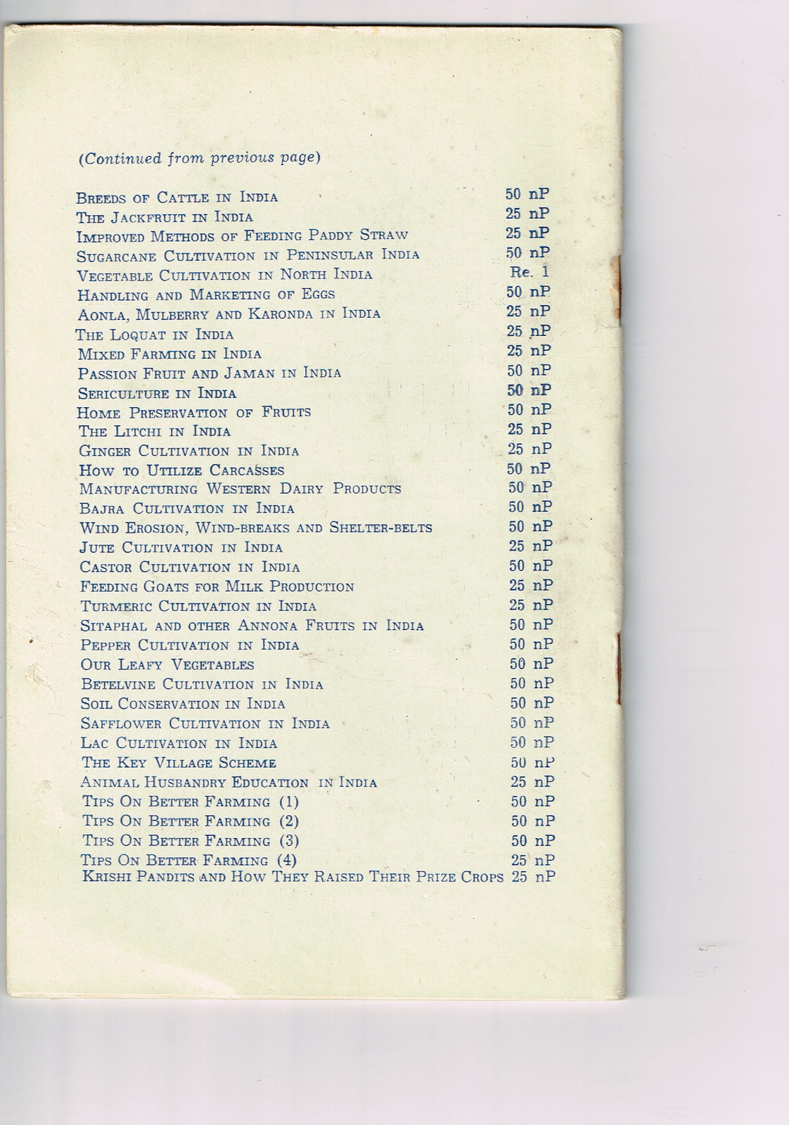 Vintage 1960s Farm Brochure India New Delhi Rice Cultivation in India