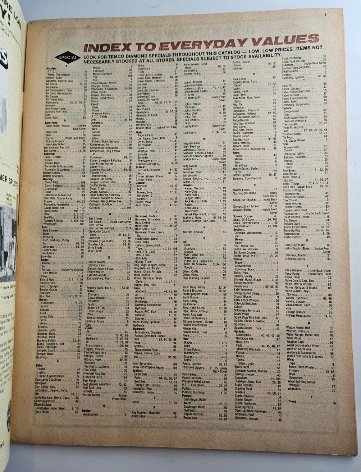 1983 Temco Tractor Parts Catalog Brusnahans