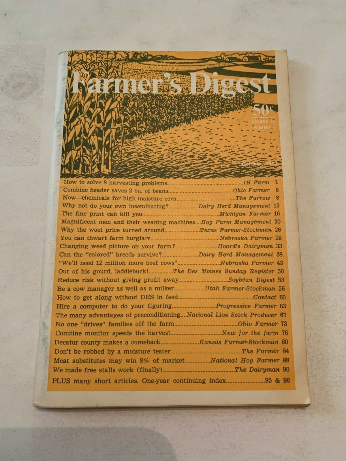 October 1972 Farmers Digest Magazine Volume 36 Number 4