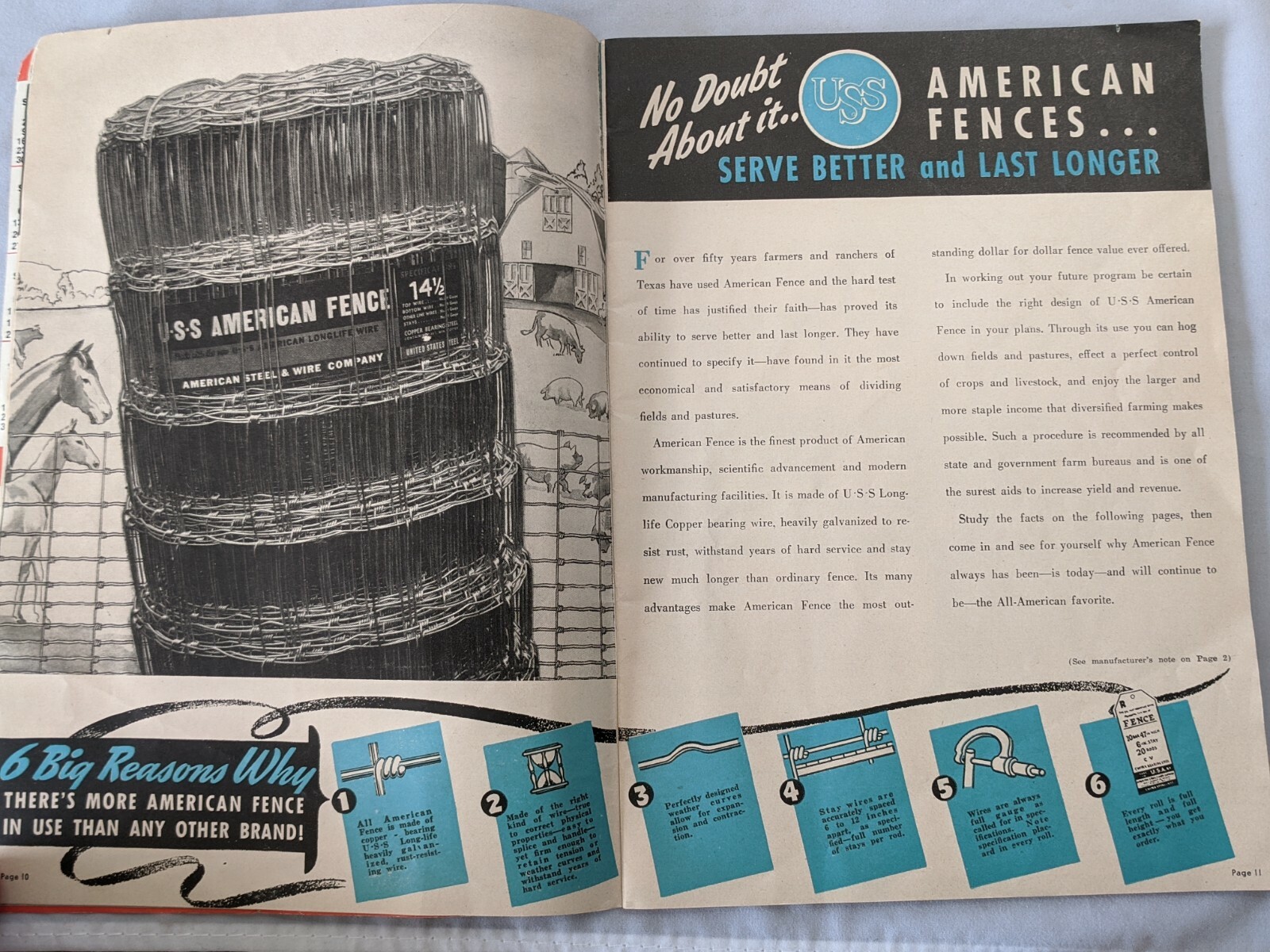 1944 USS Farmer&rsquo;s & Rancher&rsquo;s Handbook – Catalog Steel Products Fence Roof Nails