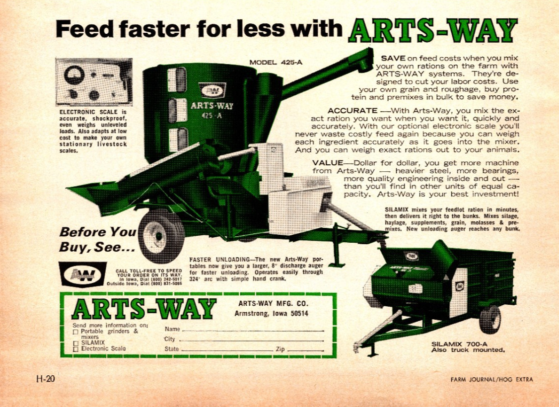 Vintage Arts-Way Mixers – Original Print Ad (8in x 6in) Advertisement