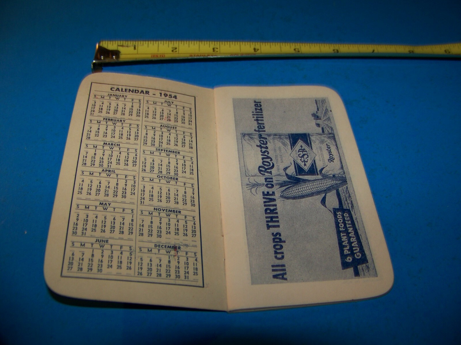 Royster Fertilizer « Daily Reminder » Memo Booklet 1954 F.S. Royster Guano Comp.
