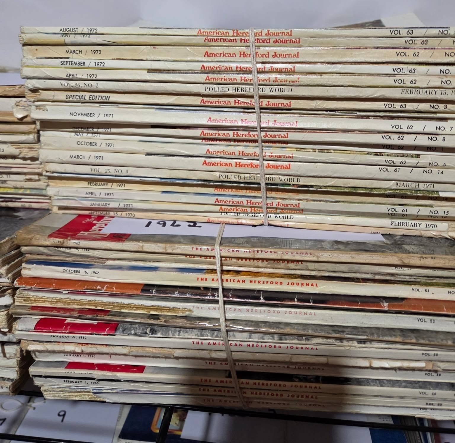VINTAGE HEREFORD JOURNALS 1950-2001