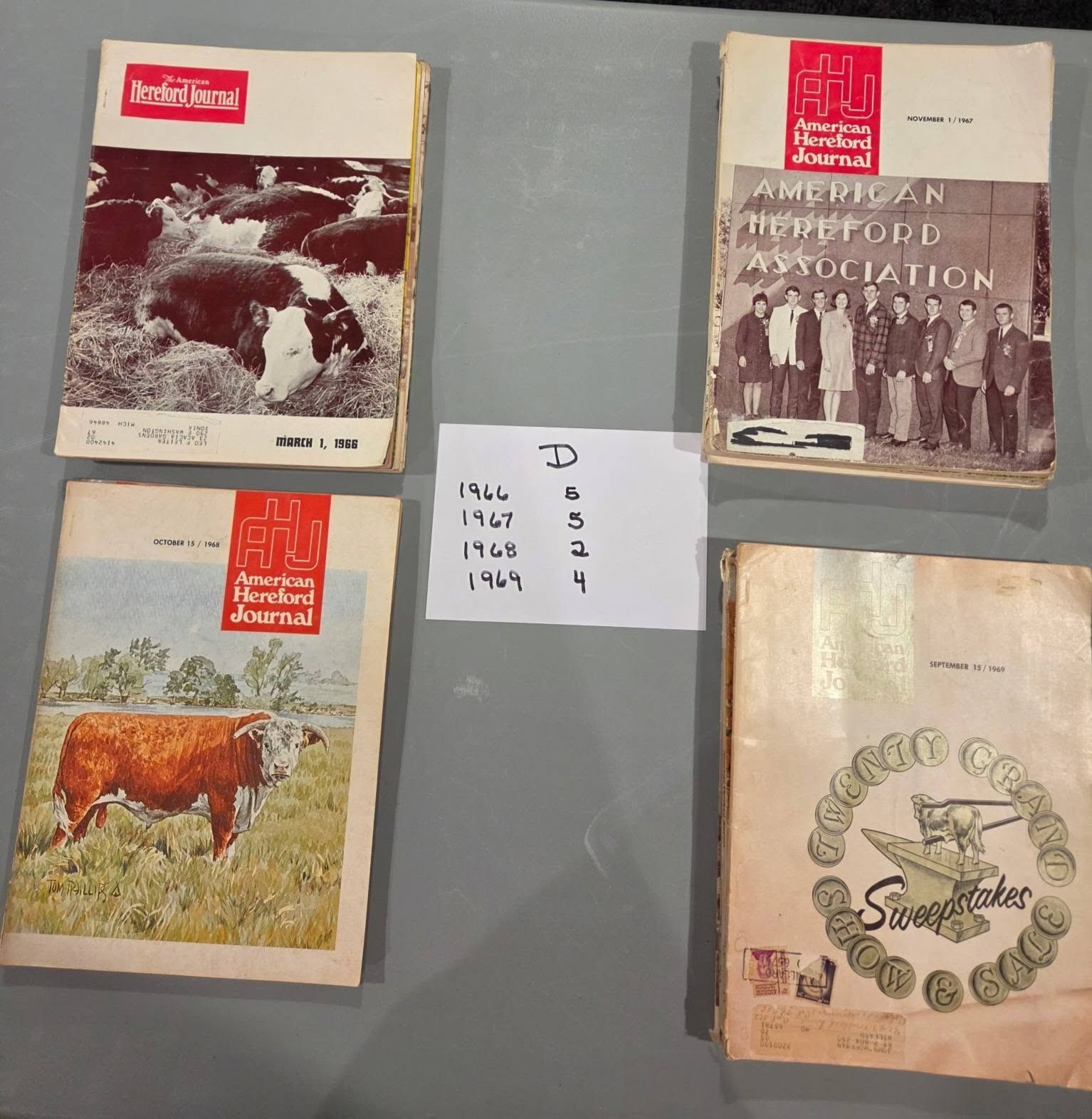VINTAGE HEREFORD JOURNALS 1950-2001