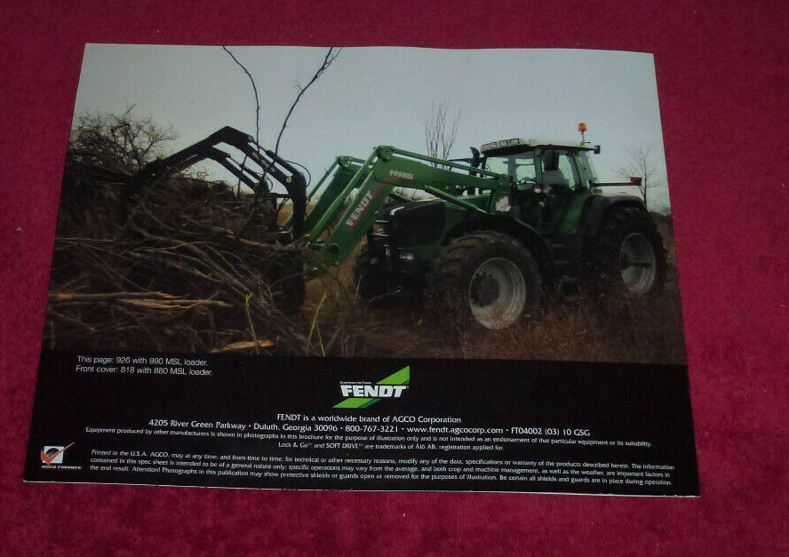 Fendt Loaders Brochure Booklet