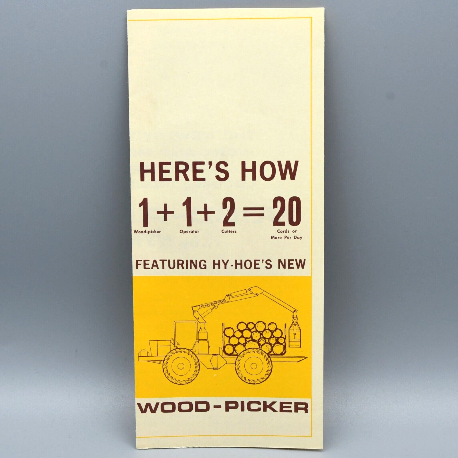 Hy-Hoe Wood Picker Brochure Vintage 1967 Industrial Advertising Butler Wisconsin