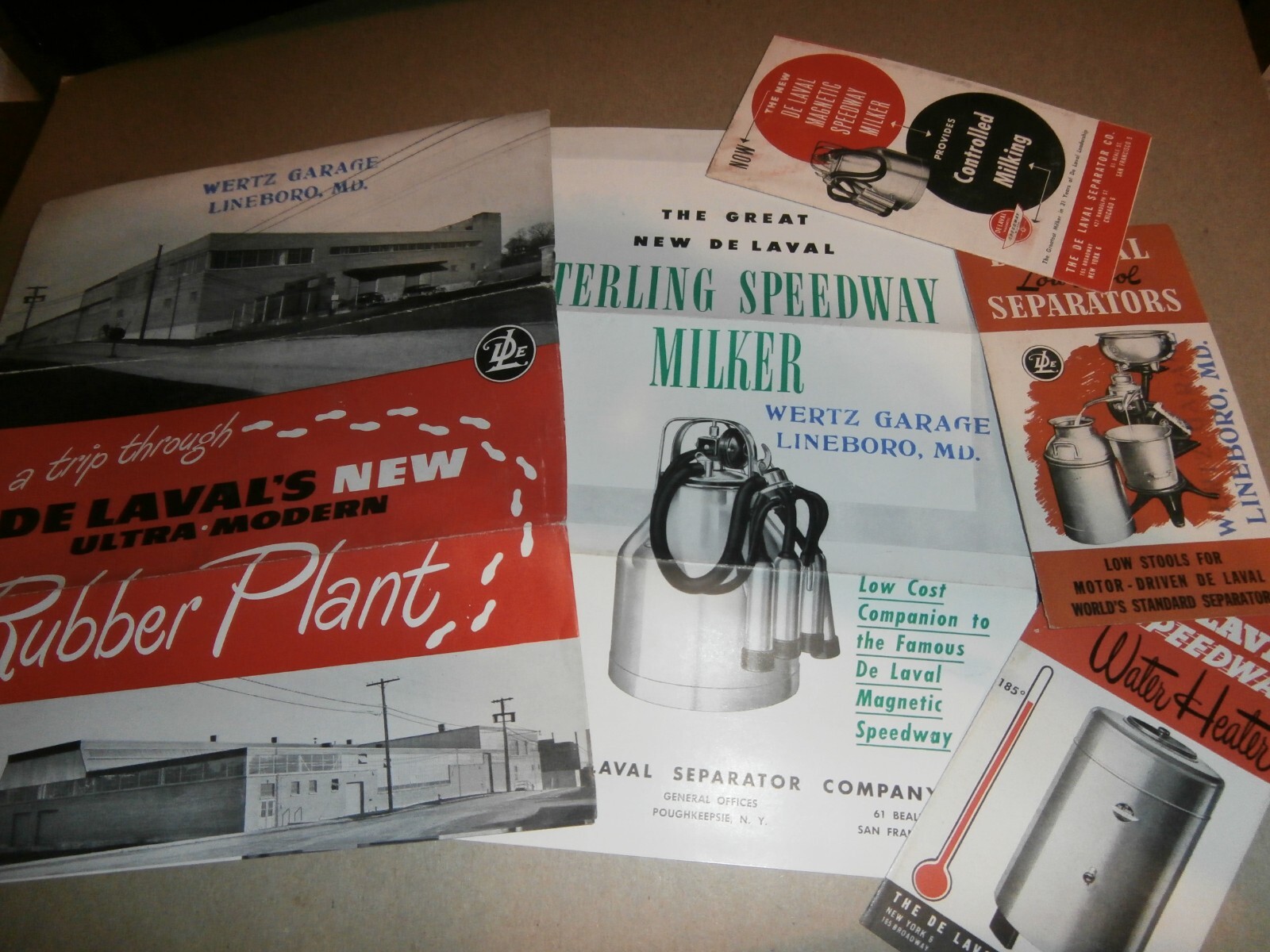De Laval Speedway Milker Water Heater Separator Rubber Plant Brochures Lineboro