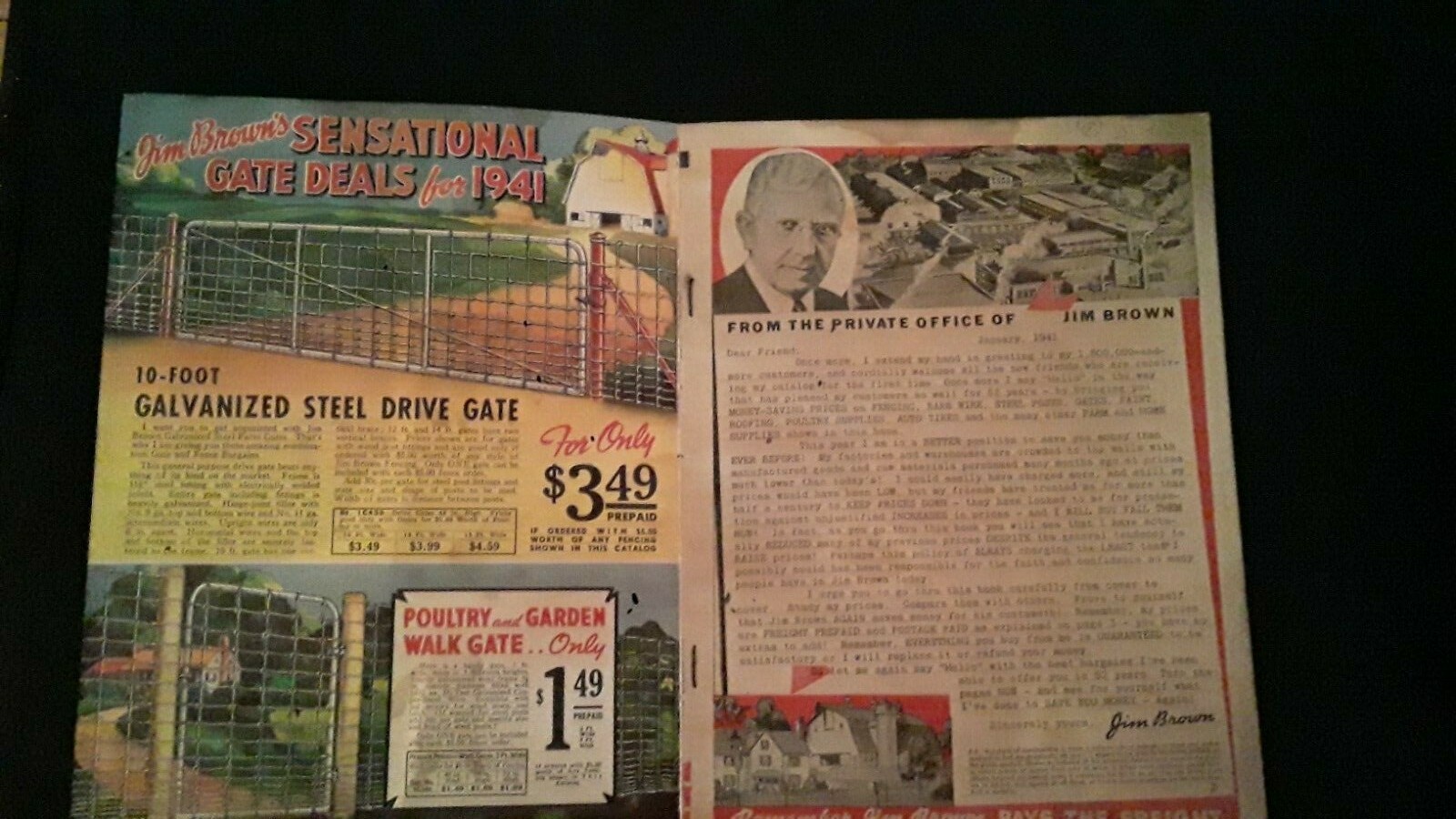 1941 Jim Brown&rsquo;s Bargain Book Fence and Farm Catalog