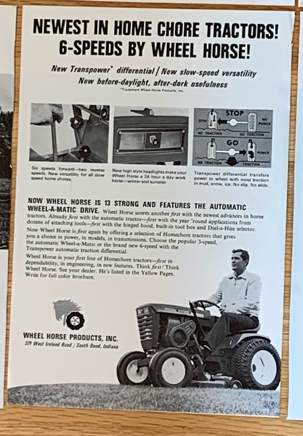 1967 National Geographic Tractor Mower Ads -8 Paper Pages 6.75×10”