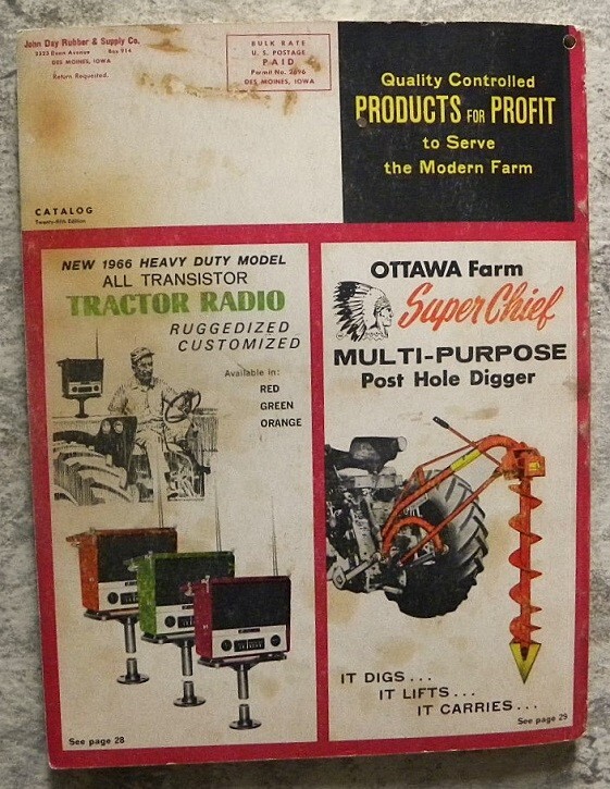 1966 John Day Company, Farm Supplies, Machinery, Des Moines,Iowa Dealers Catalog