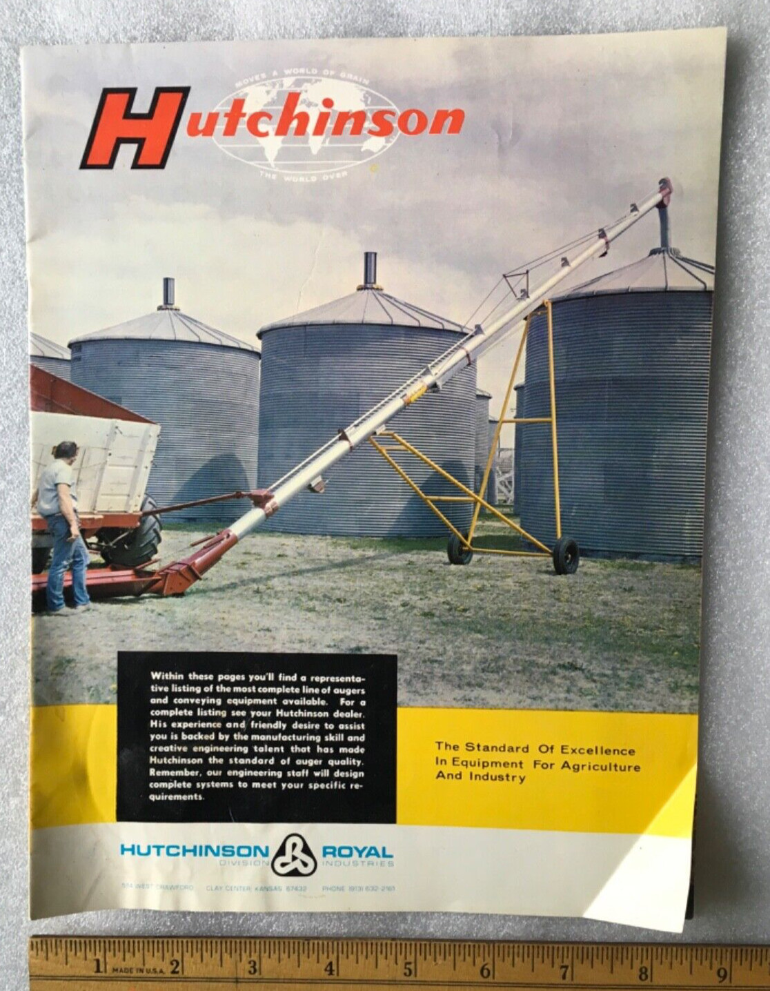 Vtg Hutchinson Royal Farm Equipment Brochure Grain Augers feed-r-system