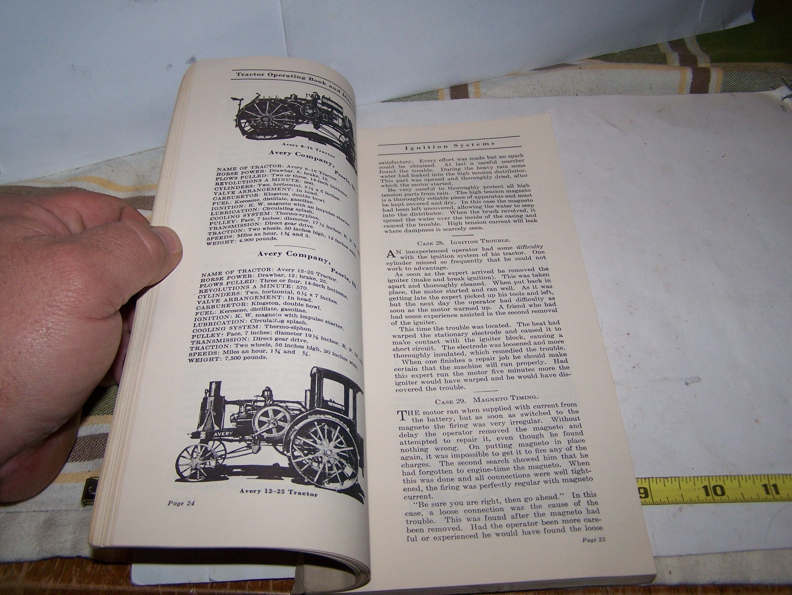 1919 TRACTOR OPERATING BOOK DIRECTORY Catalog Hit Miss Engine Magneto Oiler