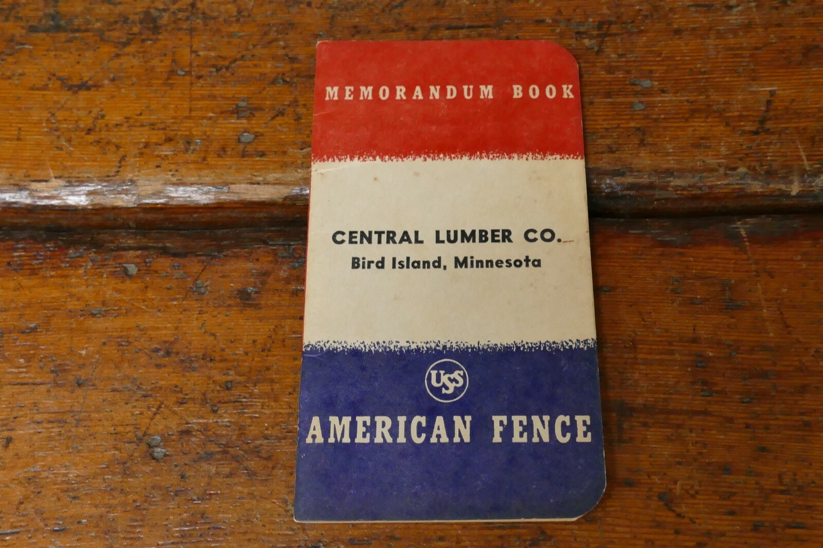 Vintage 1945/1946 USS American Fence Notepad Central Lumber Co Bird Island, MN