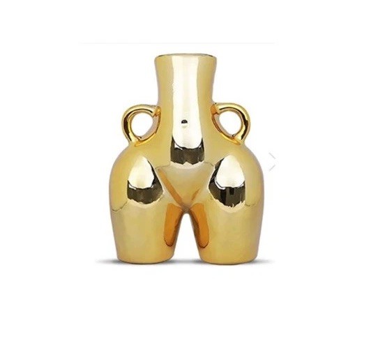 NEW ONYX HAUS BODY VASE FEMALE FORM GOLD