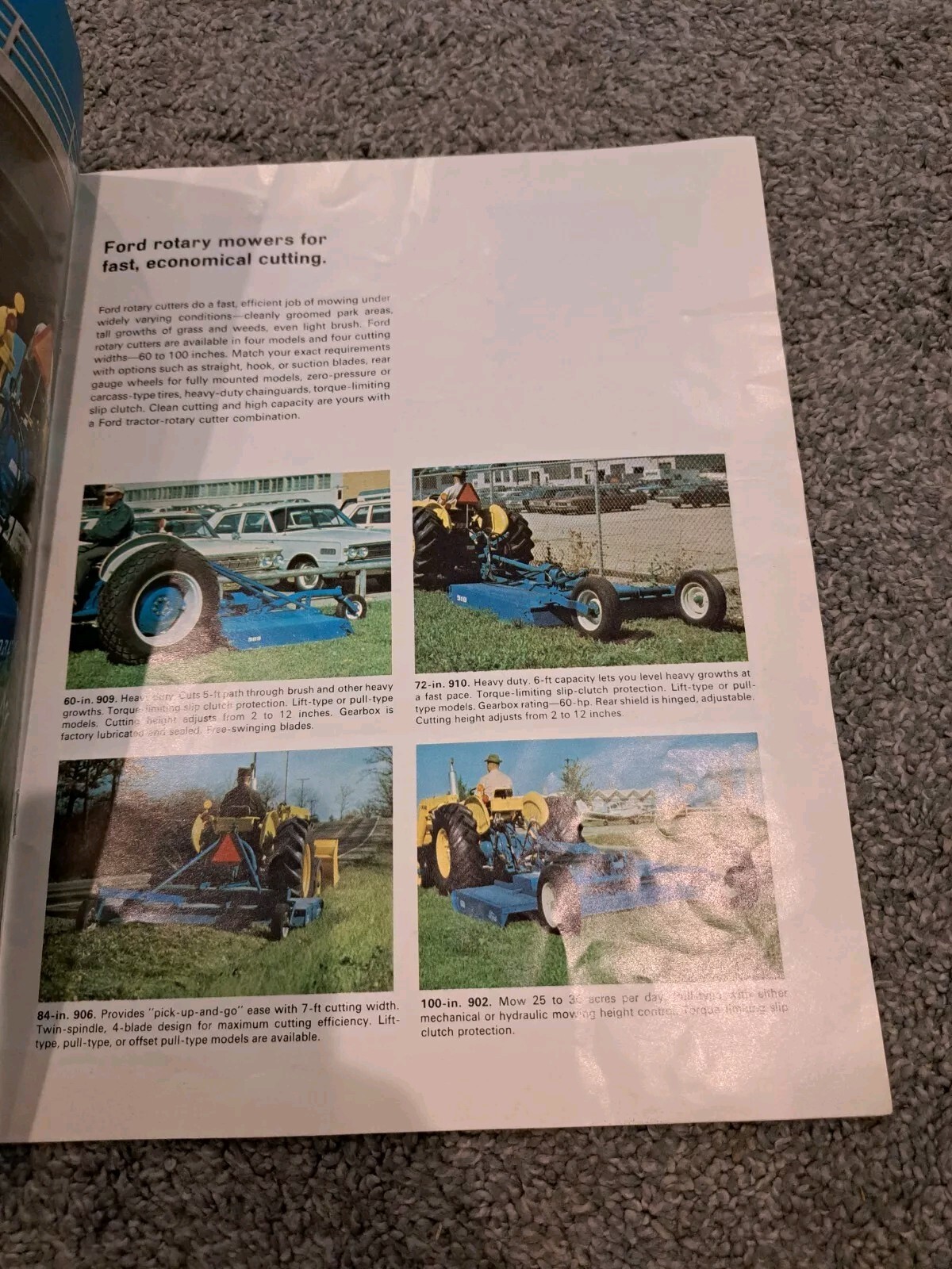 Vintage Ford Industrial Mowing Equipment Catalog Lawn Tractors