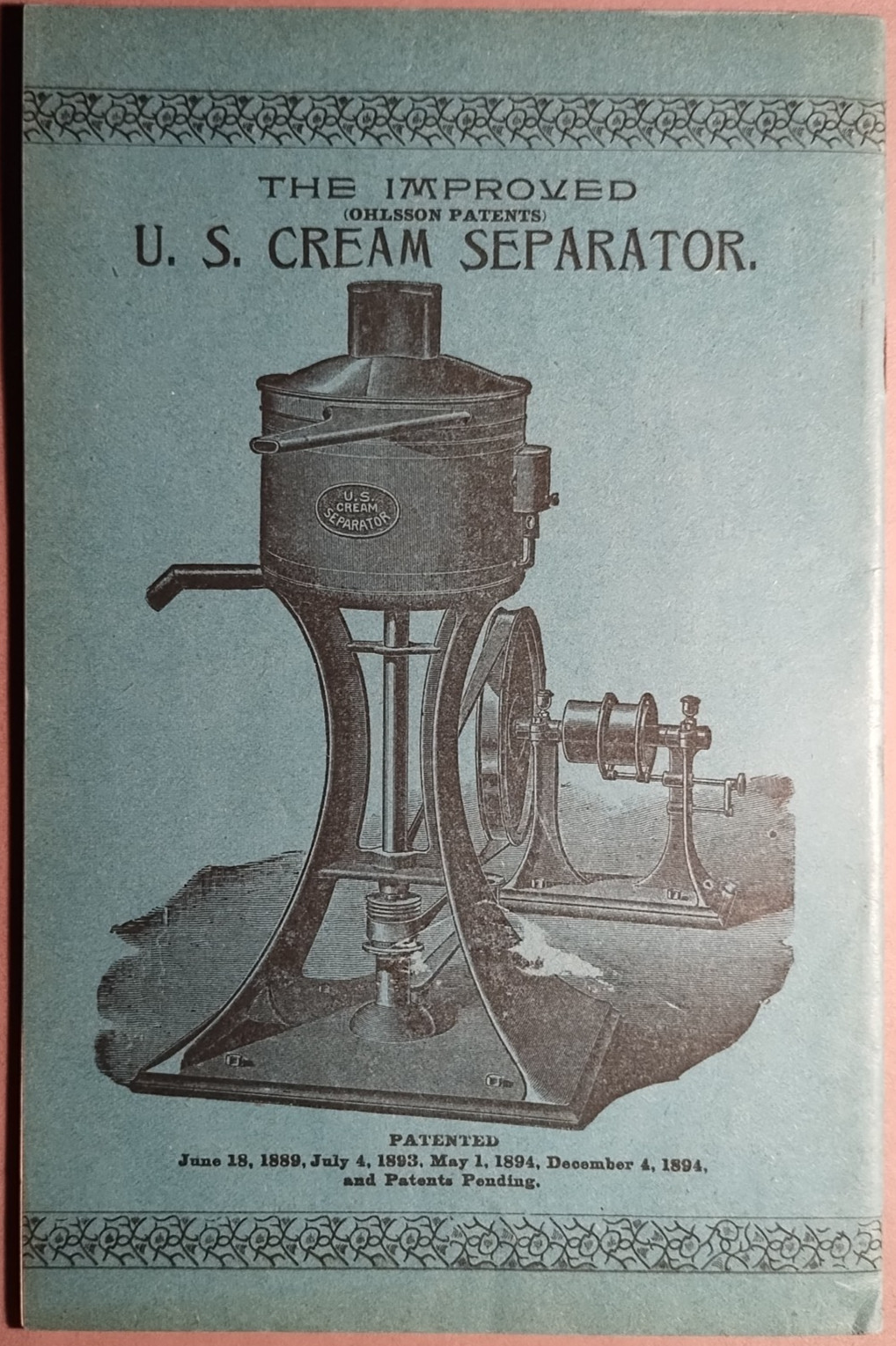1895 US Cream Separator Vermont Farm Machine Co Catalog #96 Original ++ B6-30