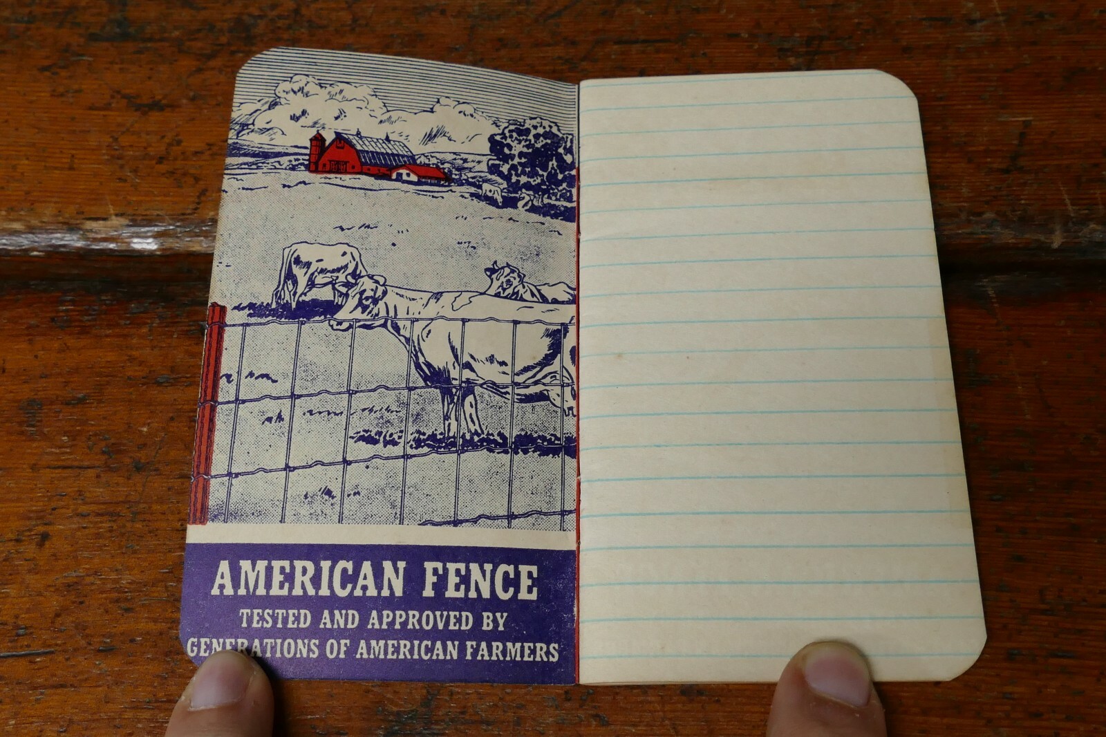 Vintage 1945/1946 USS American Fence Notepad Central Lumber Co Bird Island, MN