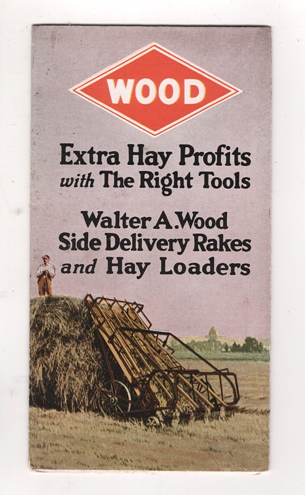 CA 1930 WALTER WOOD MOWING REAPING MACHINE CO FLYER HAY LOADER HOOSICK FALLS NY