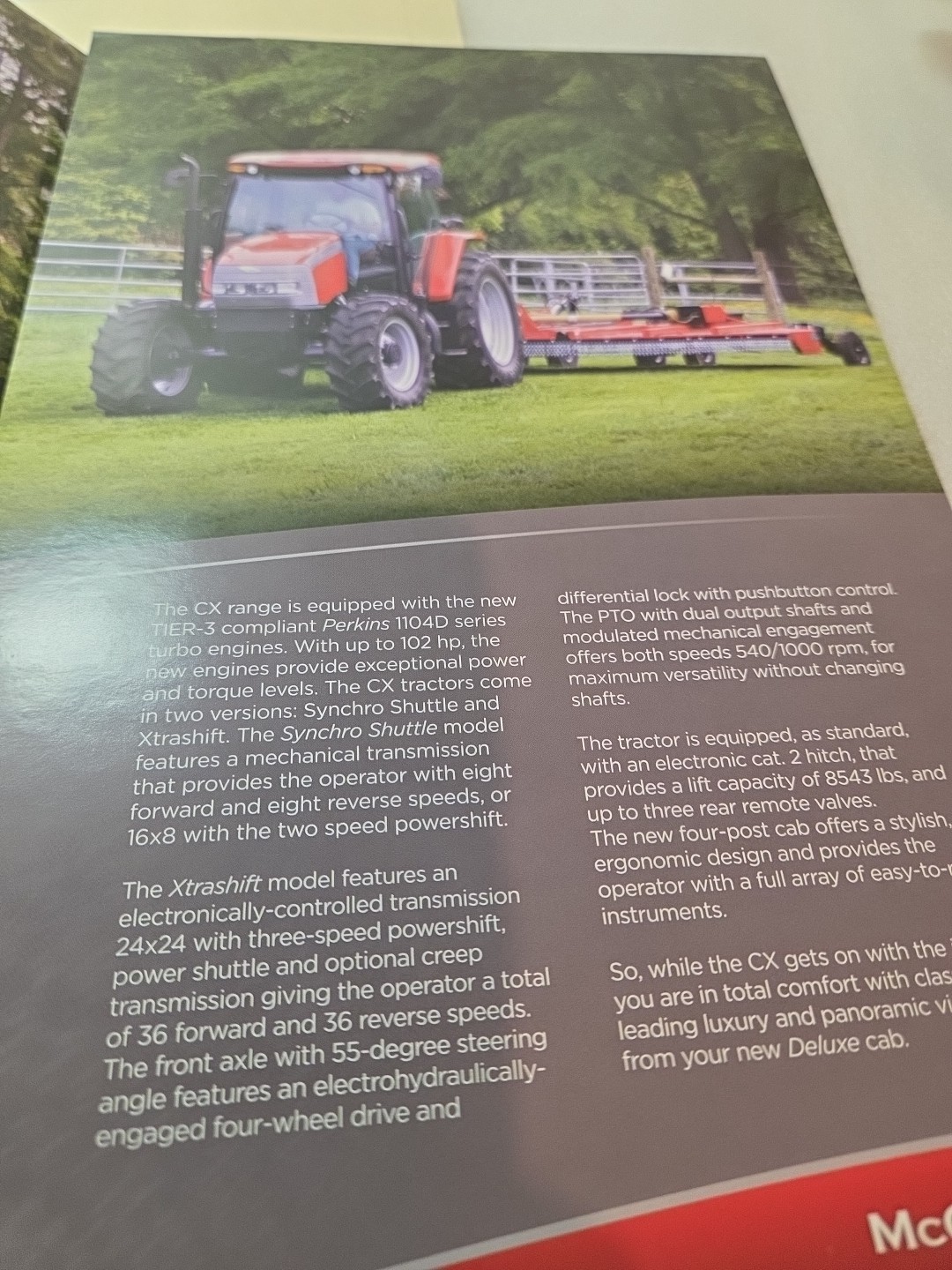 McCormick CX Series Tractor Brochure Vintage Agricultural Advertising