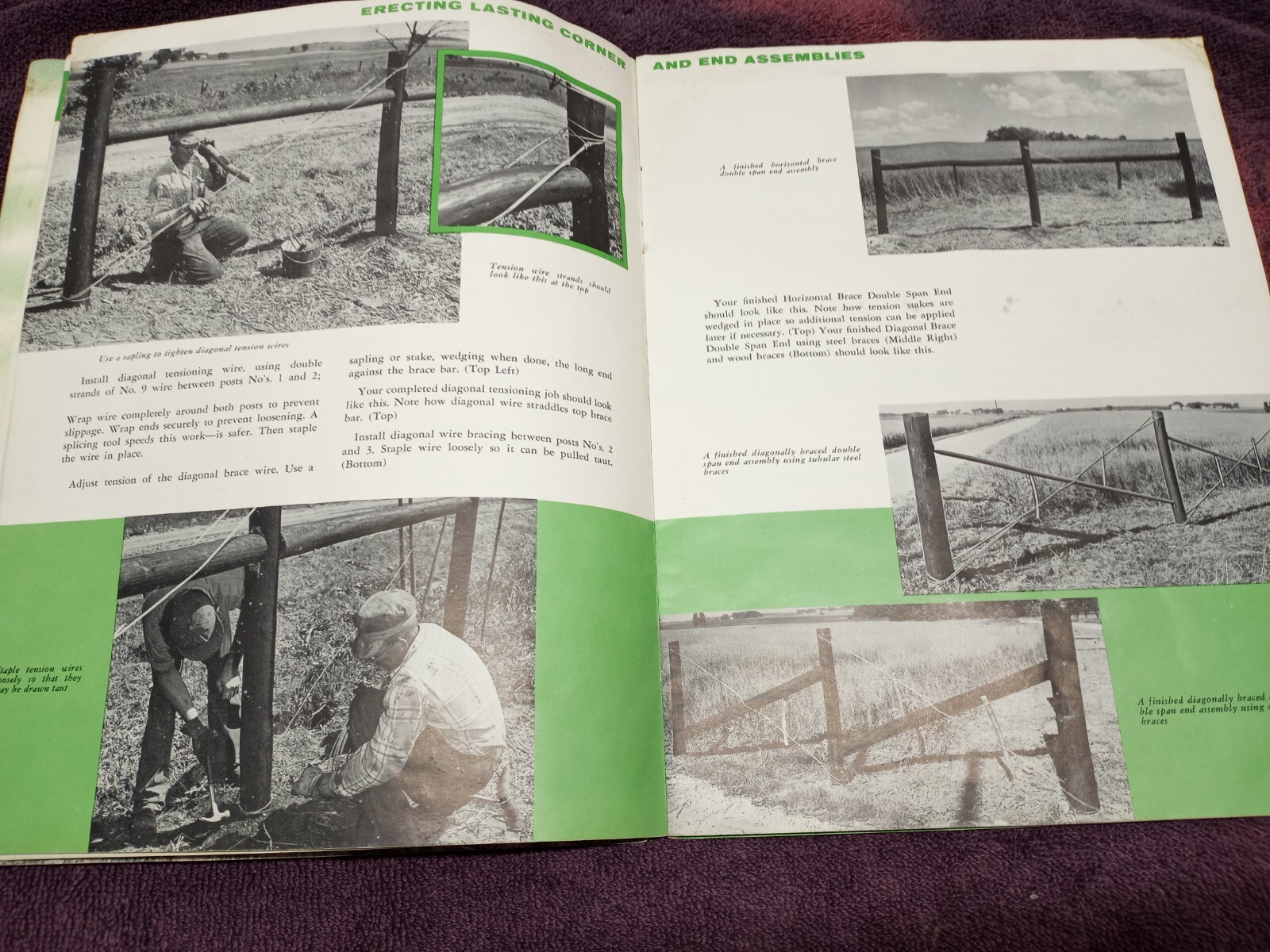 Vintage 1957 REPUBLIC STEEL HOW TO ERECT FARM FENCE BOOK BROCHURE AD