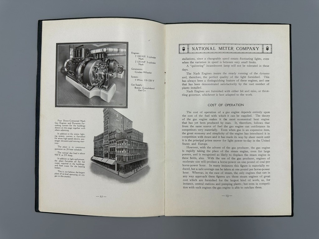 1908 NASH GAS ENGINES National Meter Co CATALOG Antique Advertising