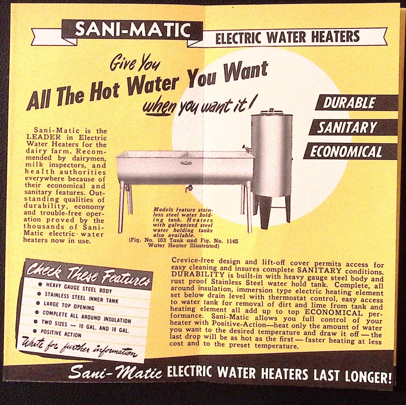 1952 Sani-Matic Dairy Washing and Sterilizing Equipment Brochure The Schluter Co