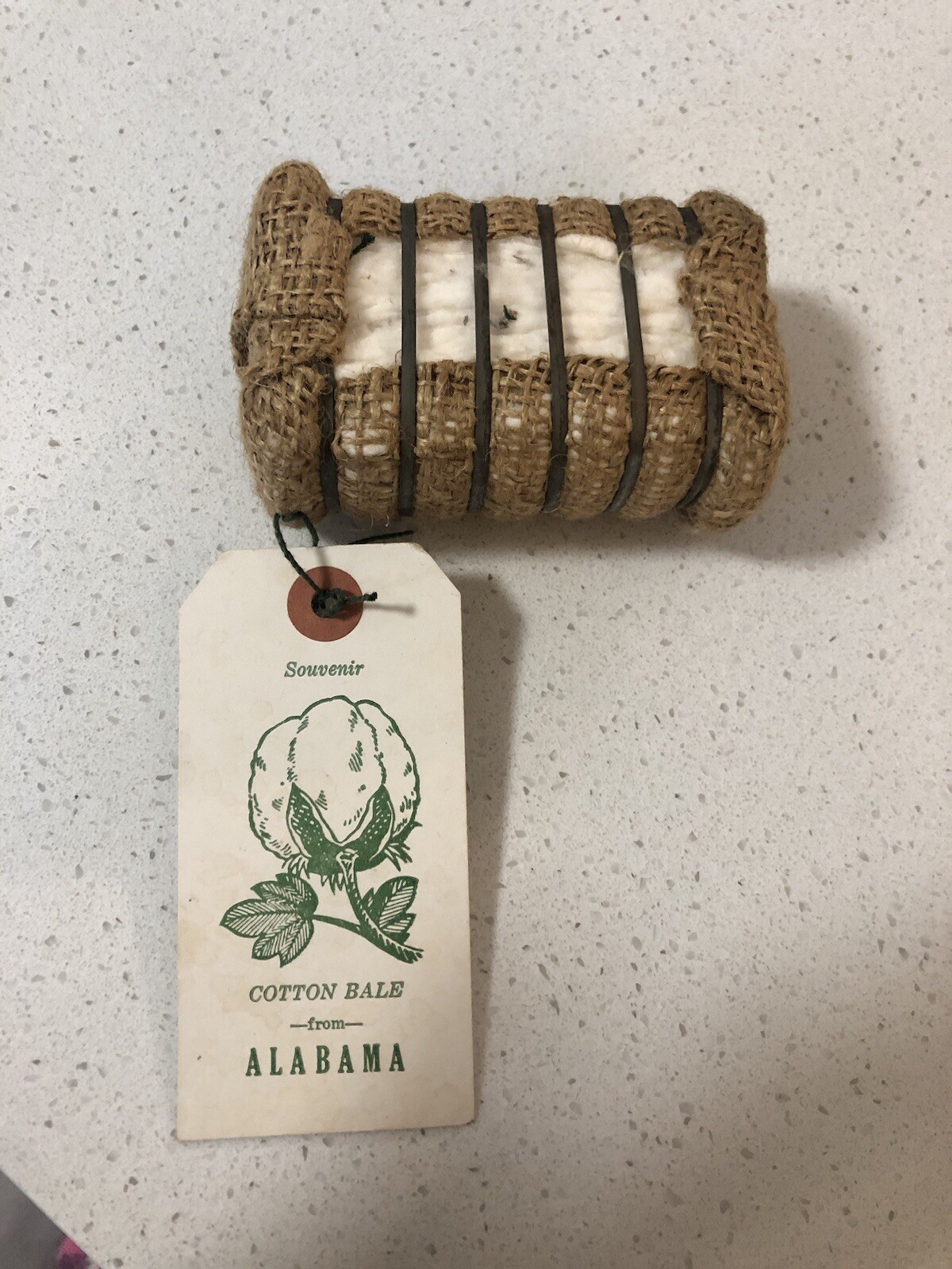 ✨Antique Miniature Cotton Bale Souvenir Alabama Dixie Vintage ✨