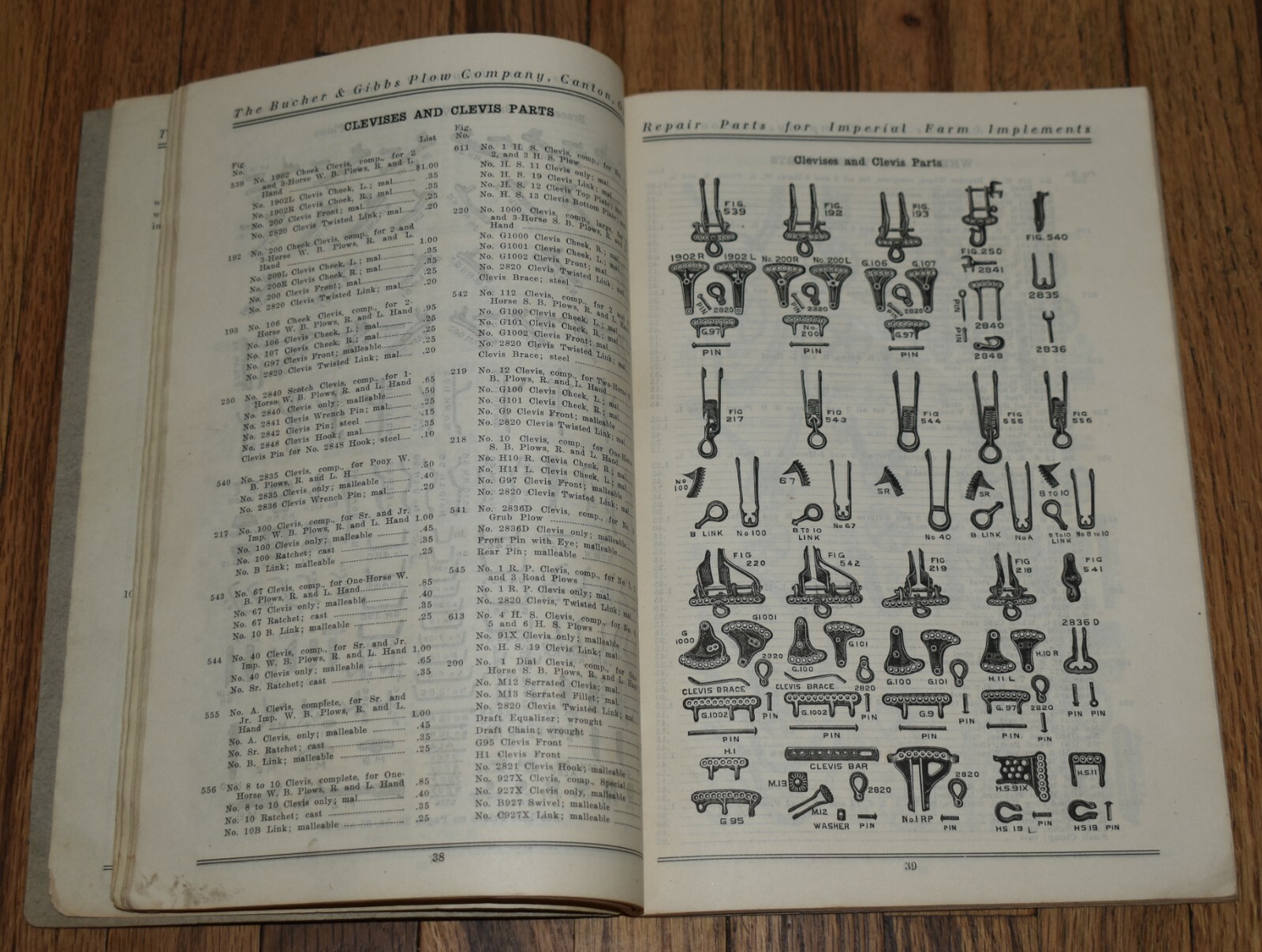 VERY RARE 1917 BUCHER & GIBBS PLOW CO PARTS REPAIR Farm CATALOGUE 117 CANTON OH