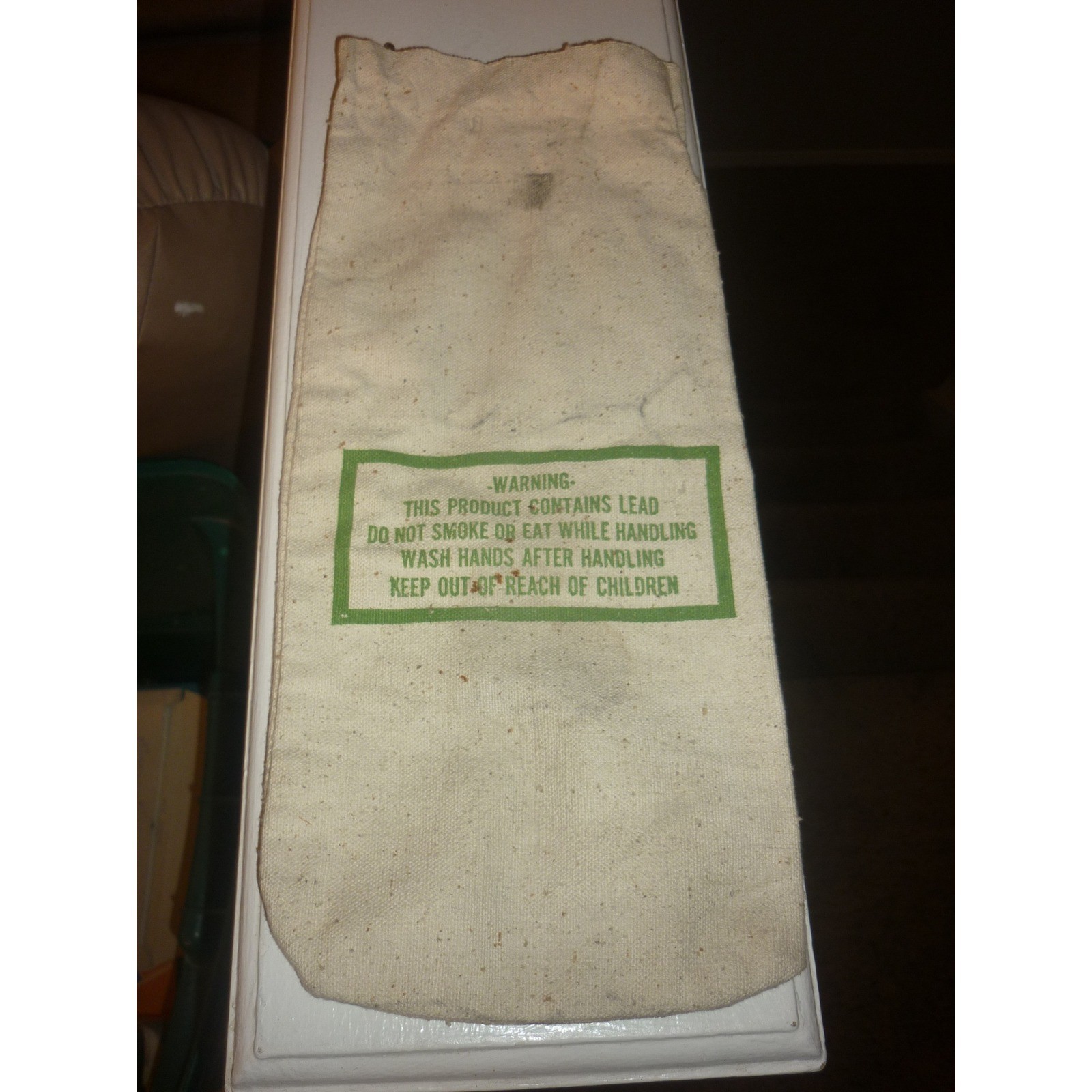 Vintage West Coast Shot Mfg Co Canvas Bag 25 Lbs Dayton Nevada Lead Shot No 8