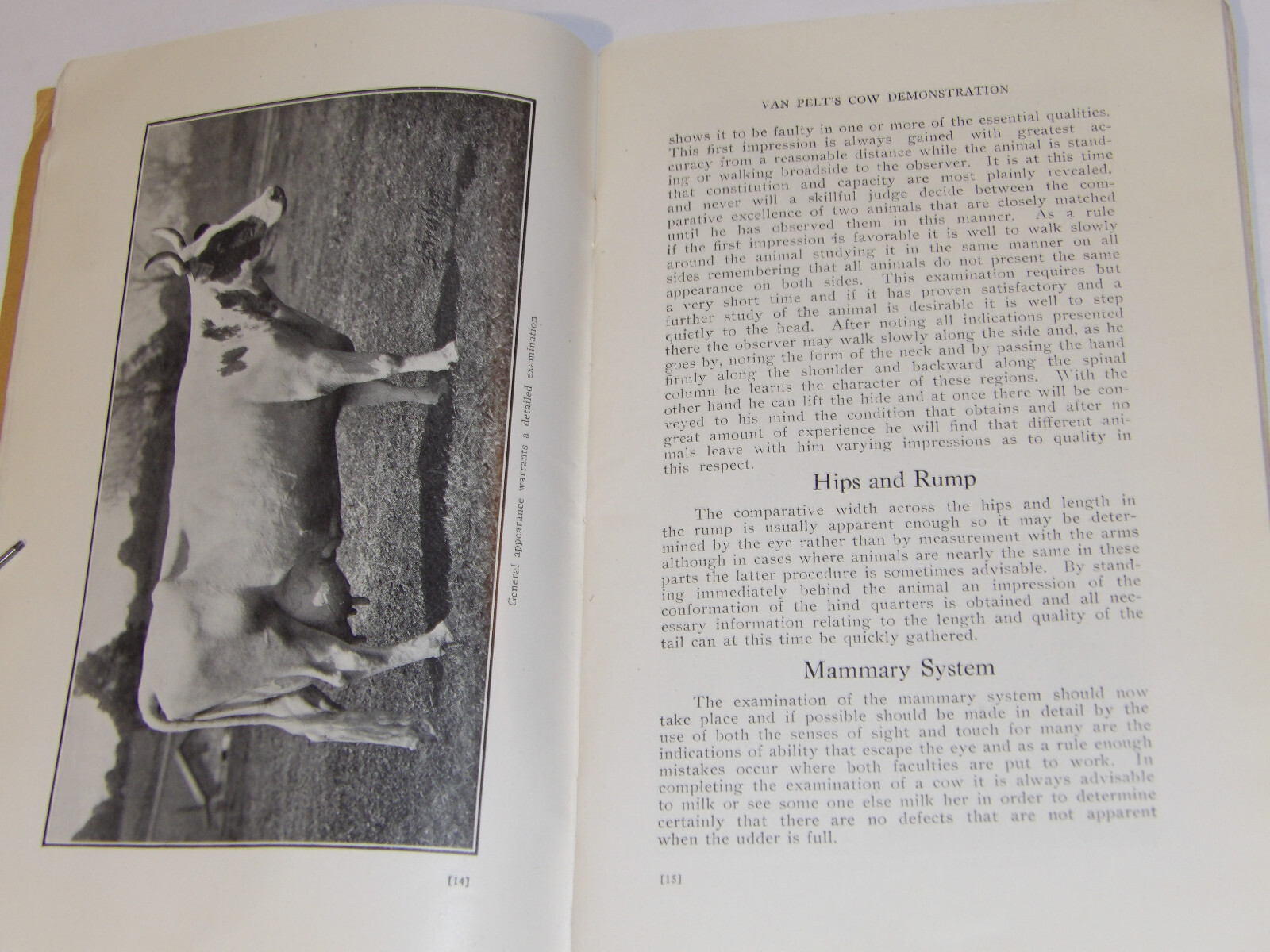 1911 VAN PELT&rsquo;S COW DEMONSTRATION BOOK! 1st EDITION! ILLUSTRATED! 5 ESSENTIALS!