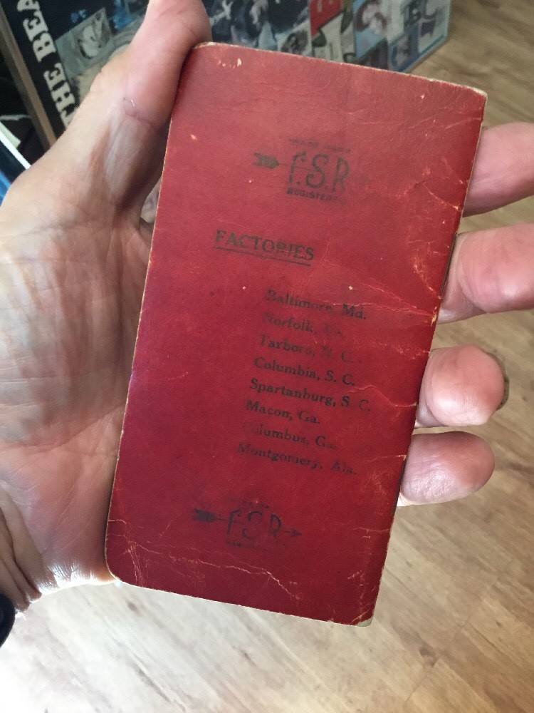 1911-1912 F.S. Royster Guano Co. Pocket Advertising Notebook Calendar Baltimore
