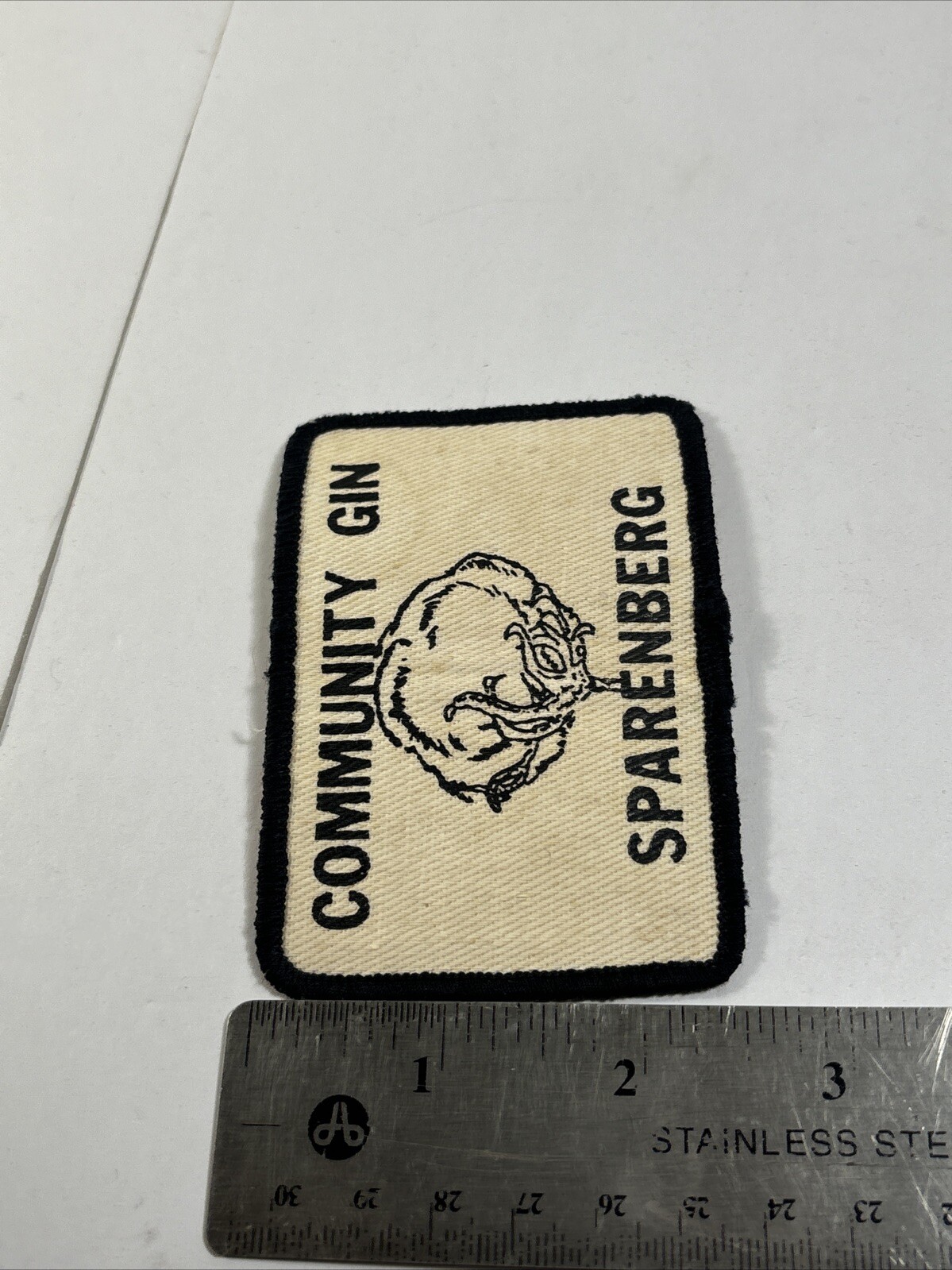 Vintage Community Gin Sparenberg Embroidered Iron on Patch Cotton Flower Texas
