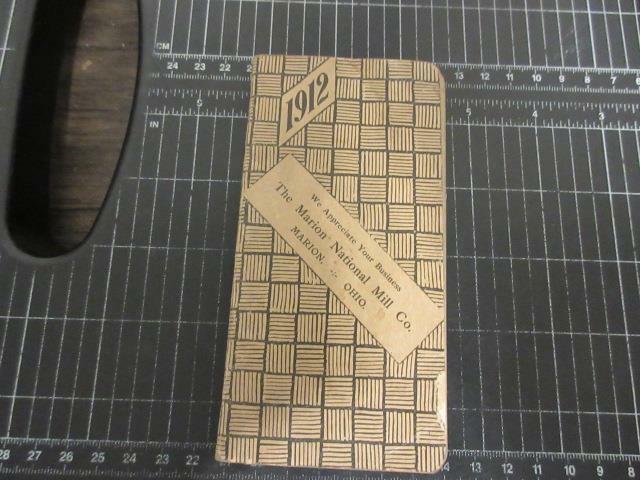 1912 Marion, Ohio « The Marion National Mill Co. » Daily Reminder with Entries