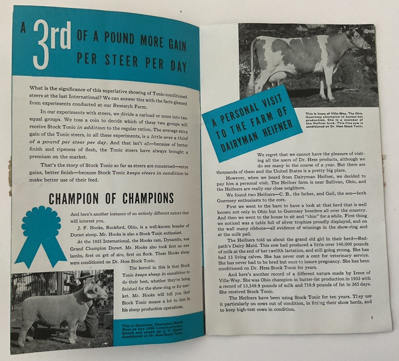Brochure – They Went To The Top – Dr Hess & Clark Annual Catalog Ashland Ohio
