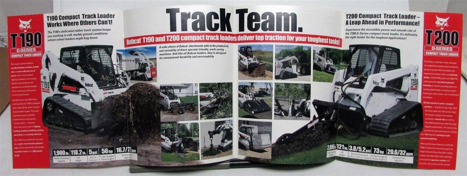 1990s Bobcat Ingersoll-Rand T190 T200 G-Series Loader Construction Sale Brochure