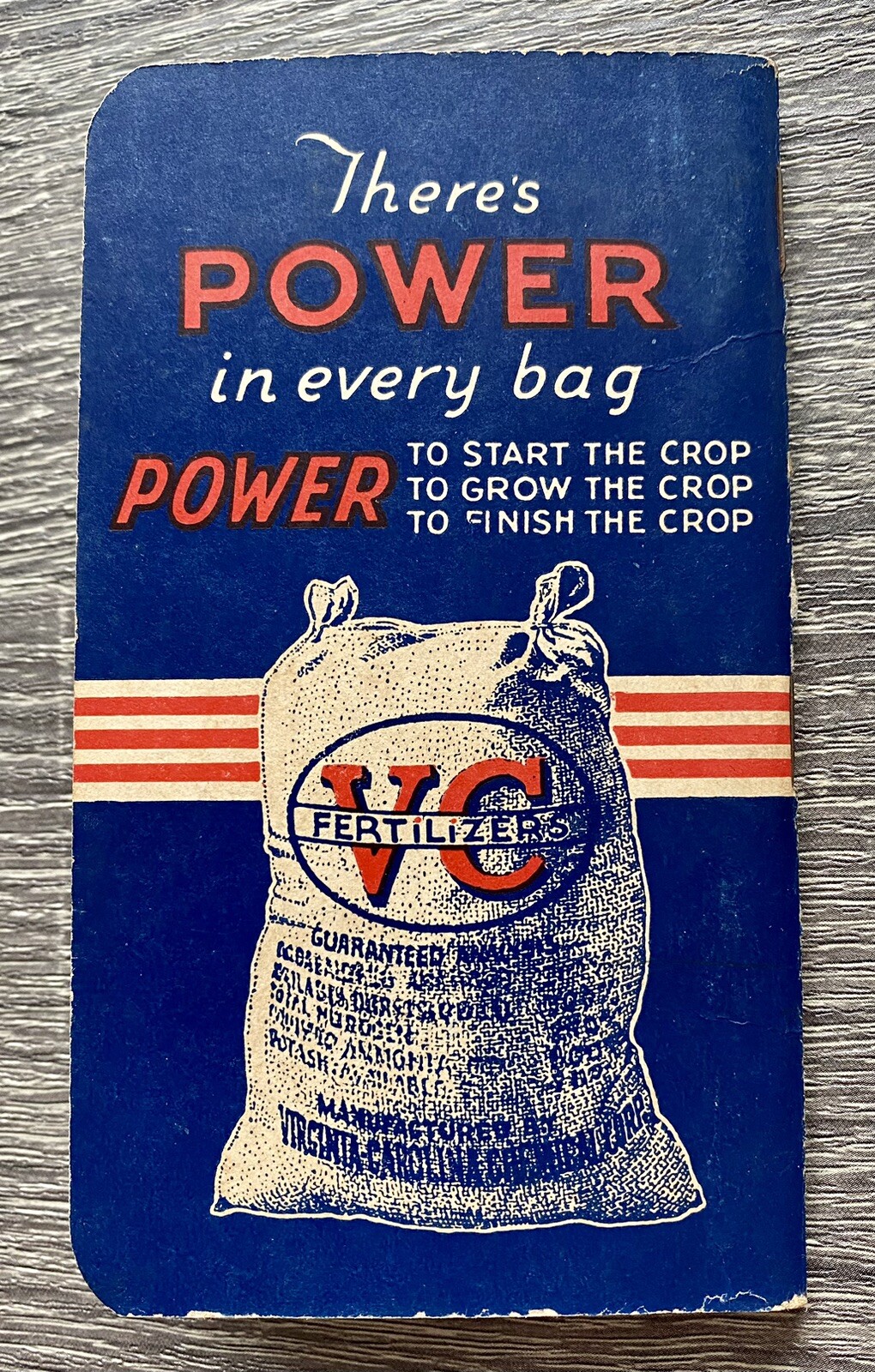 Vtg Farm 1941 VC Fertilizers Pocket Note Booklet w/ Advertising Unused VA NC
