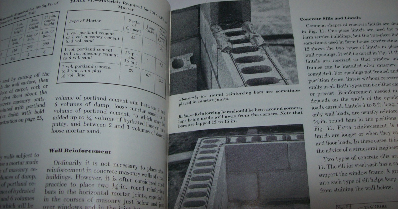 Vintage 1946 HANDBOOK OF CONCRETE FARM CONSTRUCTION, Portland Cement Association