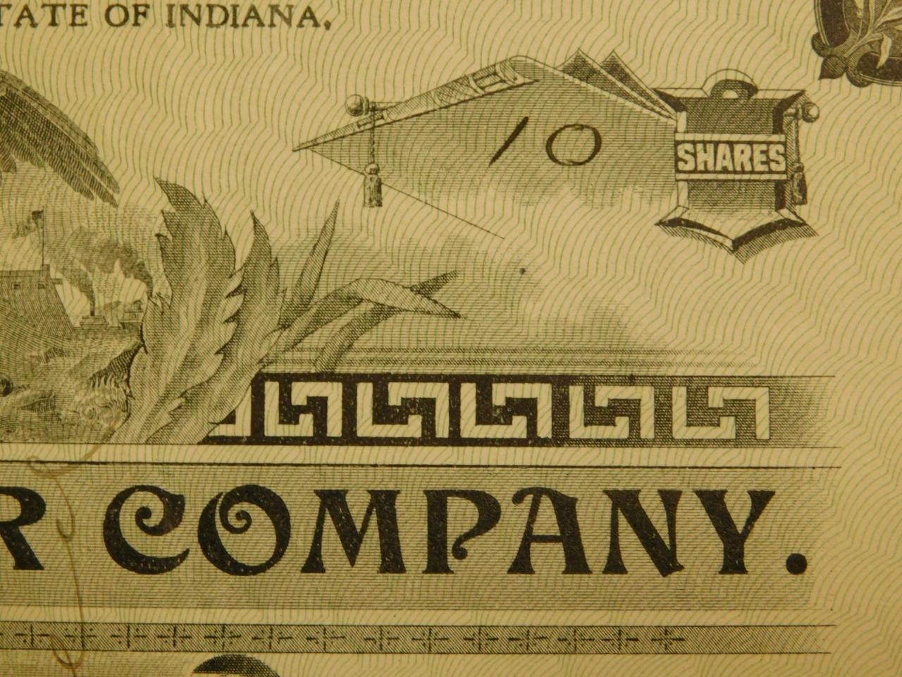 Corn King Husker Co. Rochester Indiana Stock Certificate No. 4 1902 (Shelf-4