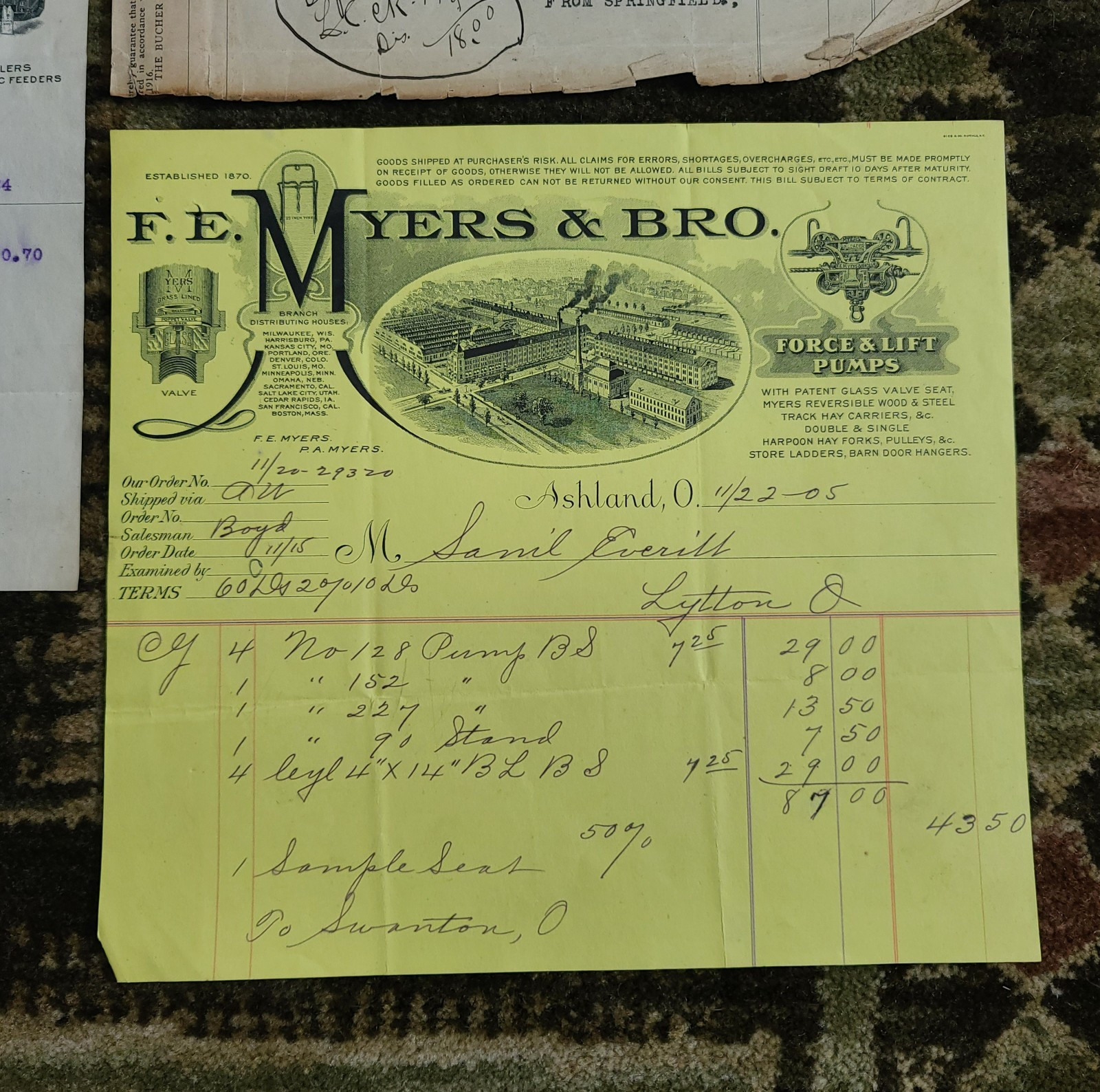 Lot Antique Ephemera Farm Equipment Birdsell IN Bucher Gibbs Plow OH F.E. Myers