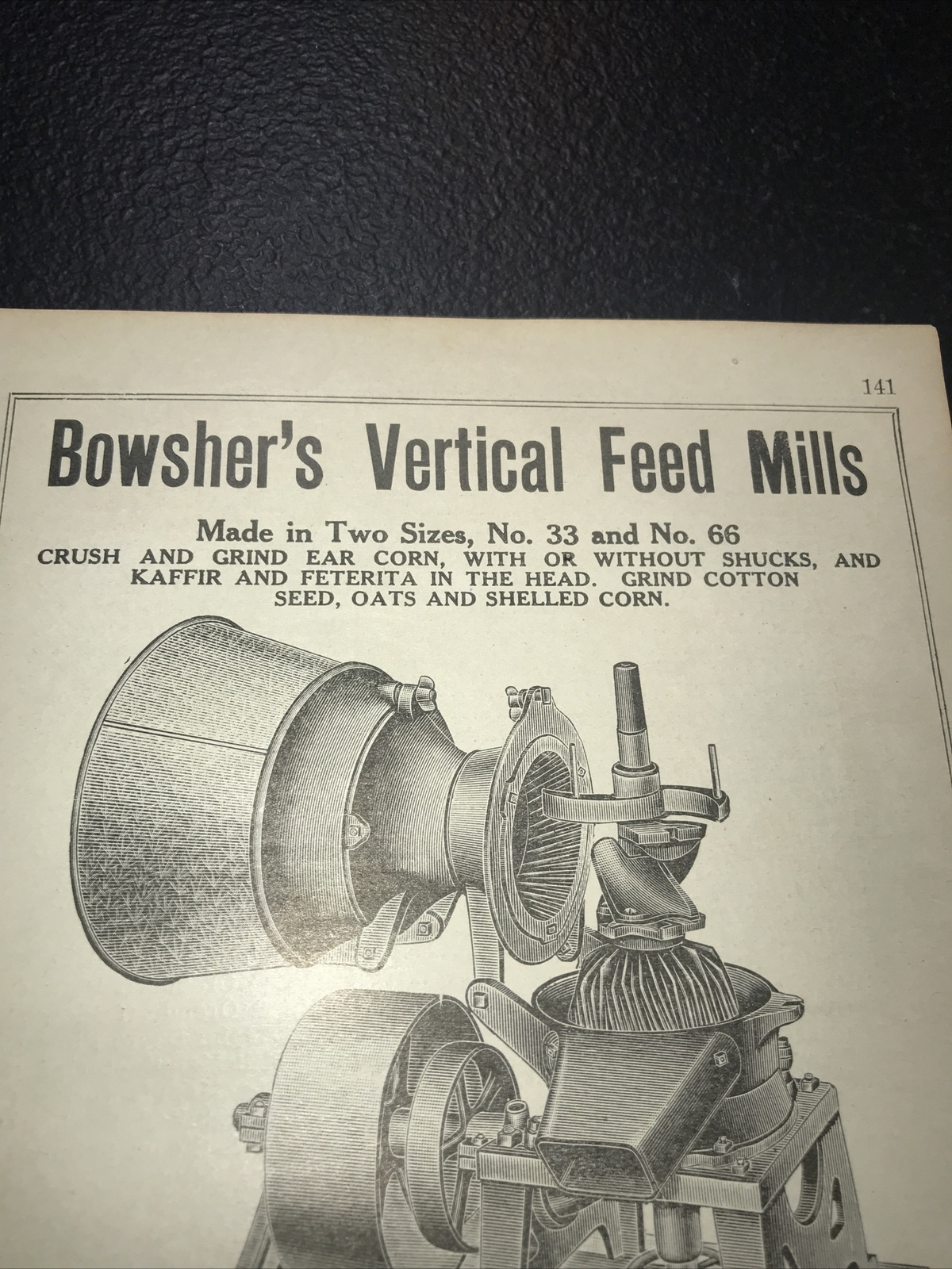 1916 Bowsher Feed Mill Farm Advertising – Kansas City – Missouri