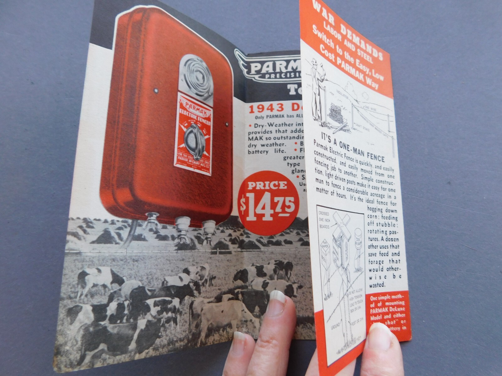 Parmak Precision Electric Fencing – 1943 advertisement brochure