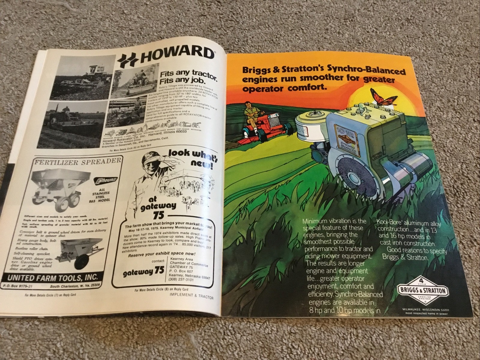 Implement & Tractor Magazine March 21, 1975 Farming Agriculture Vintage Ads J