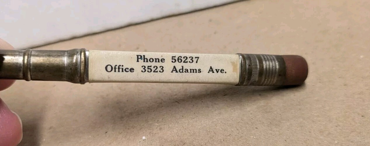 Vintage Percy Engle Quality Coals Des Moines Iowa IA Bullet Pencil