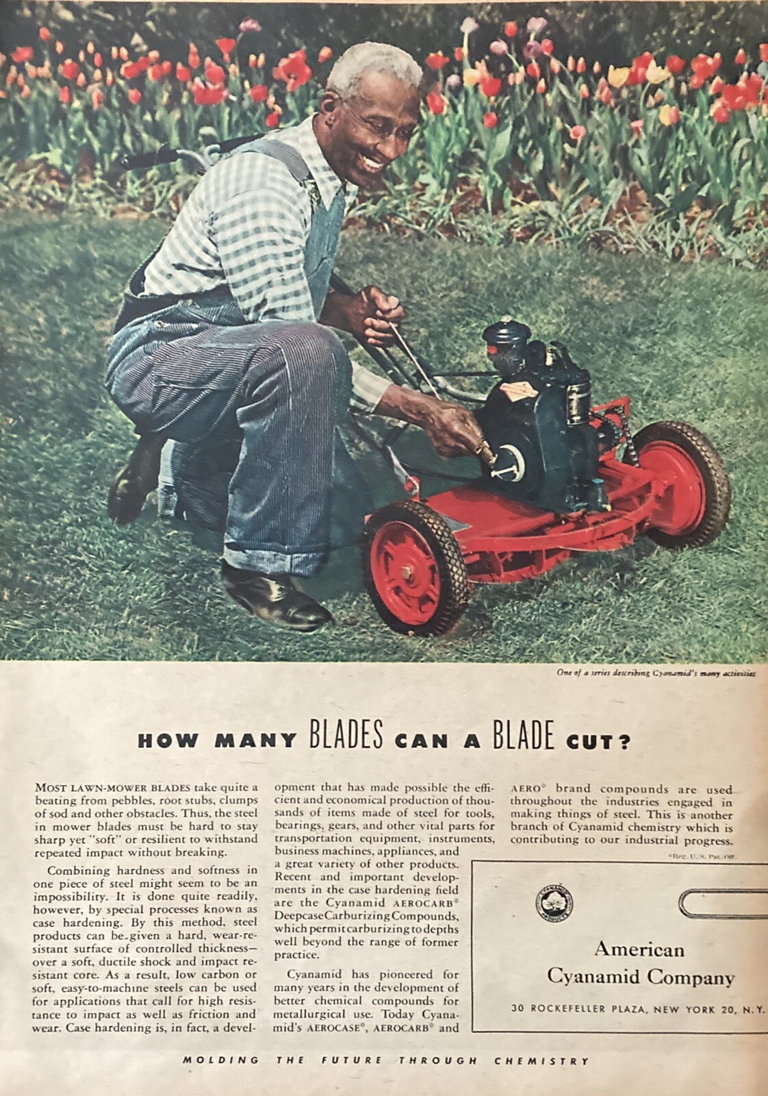 1946 AD.(XH14)~AMERICAN CYANAMIDE CO. NYC. BETTER STEEL THRU CHEMISTRY