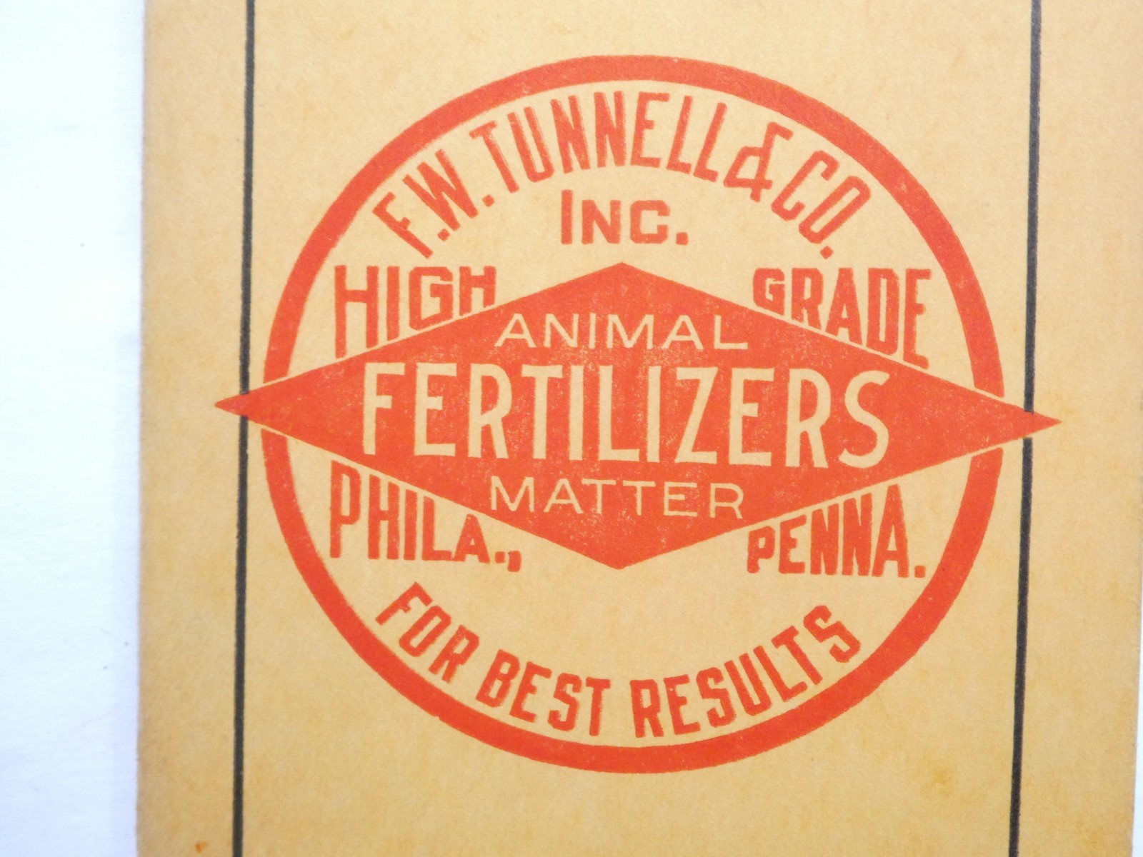 FW Tunnell & Co. Fertilizers 1938 to 1942 4- Farming Notebooks Philadelphia PA